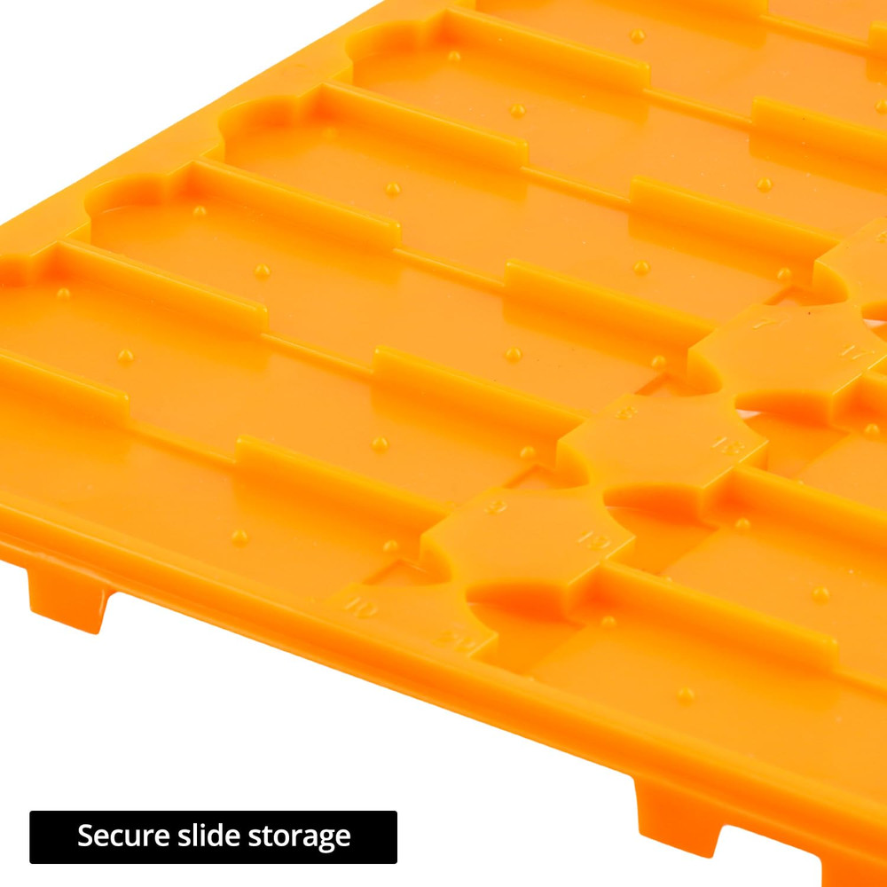 Stackable Microscope Slide Tray Set 4Pc 20-Slot Anti-Slip Lab Slide Storage Rack