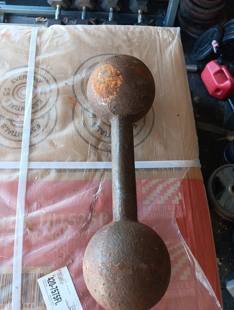 Vintage 15 Lb Globe Dumbbell Excel