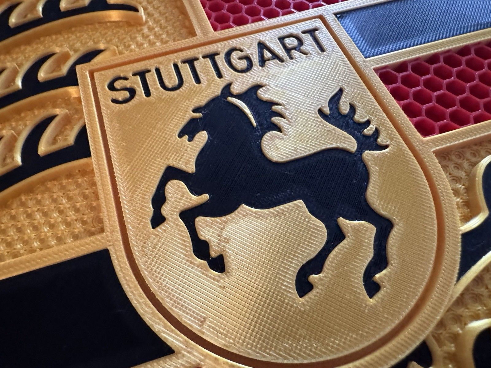 Porsche Logo Wall Art Plaque Team Sign Crest Decor, New