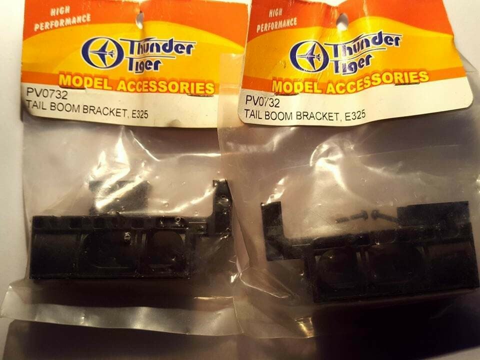 PVO732 THUNDER TIGER TAIL BOOM BRACKET, E25 (2 PACKS)