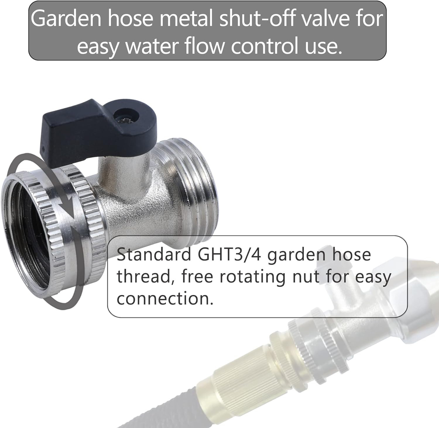 All Metal RV Flexible Swivel Stick with Shutoff Valve,Rv Flexible Black Tank Wan