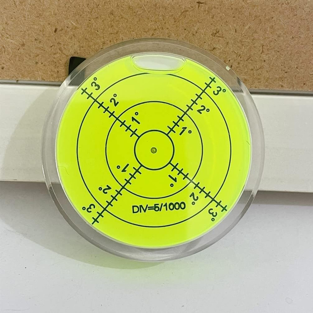 Double-Sided Adhesive Circular Bubble Level - Precision Measuring Tool 50x10mm