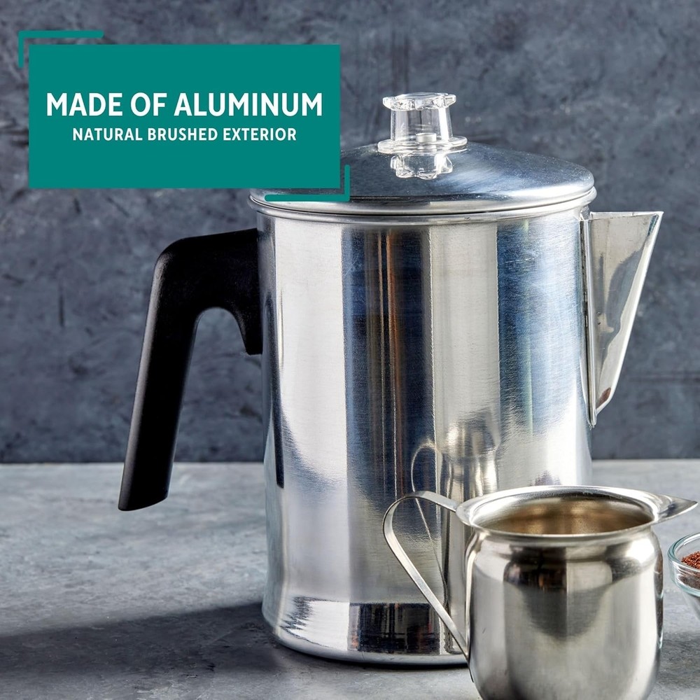Versatile 9-Cup Percolator: Perfect for Home Brewing & Camping Adventures