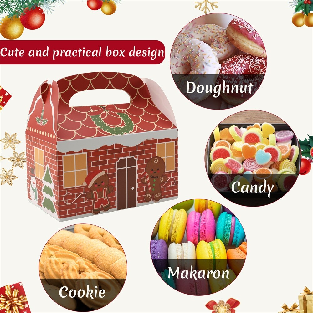24 pack Paper Red Gift Boxes with Lids Christmas Present Cookies Gift Boxes