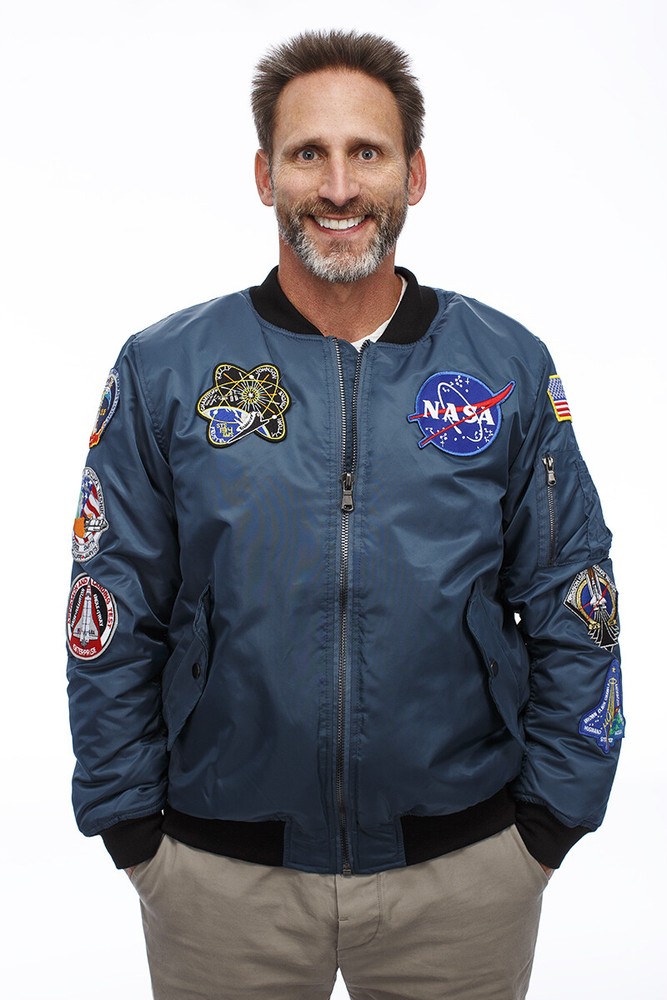 Up and Away NASA Space Shuttle Flight Bomber Jacket
