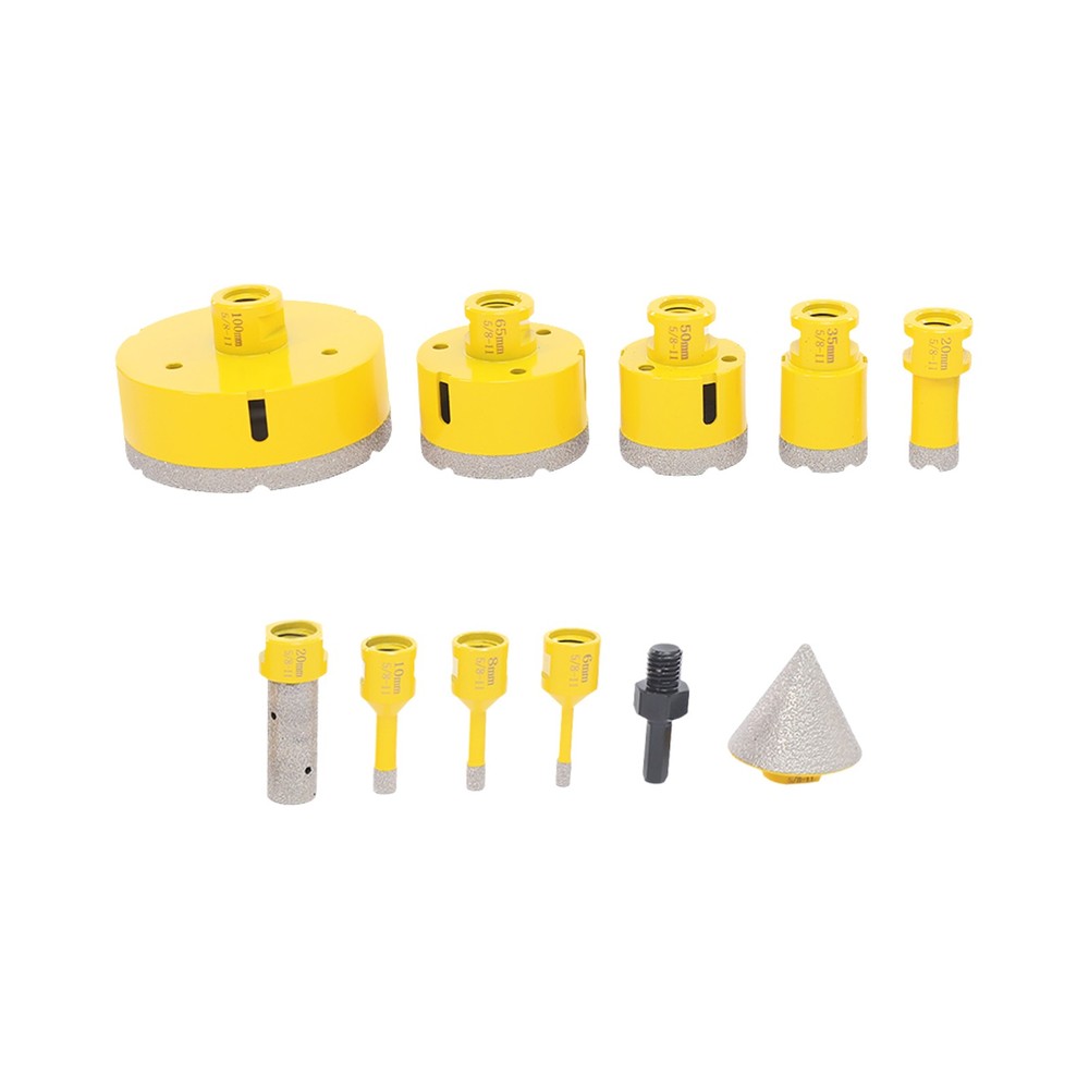 10Pcs Drill Bits, Diamond Drill Bits Kit, Professional Drilling Tool Set Toolbox