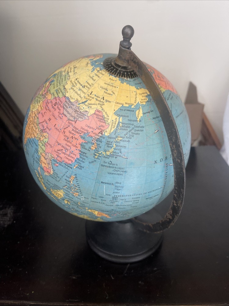 vintage world globe With World Time