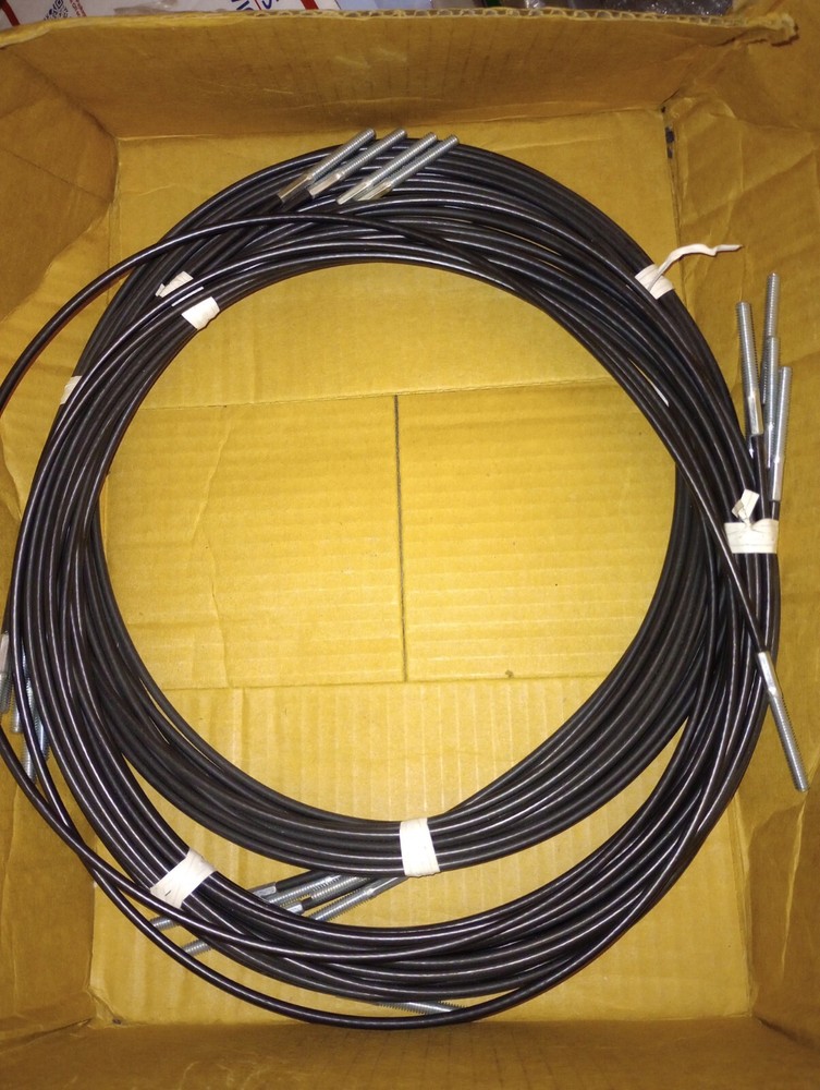 NEW 11 PCS CABLE MFG & ASSEMBLY 09-8001 BLACK WEIGHT STACK CABLES