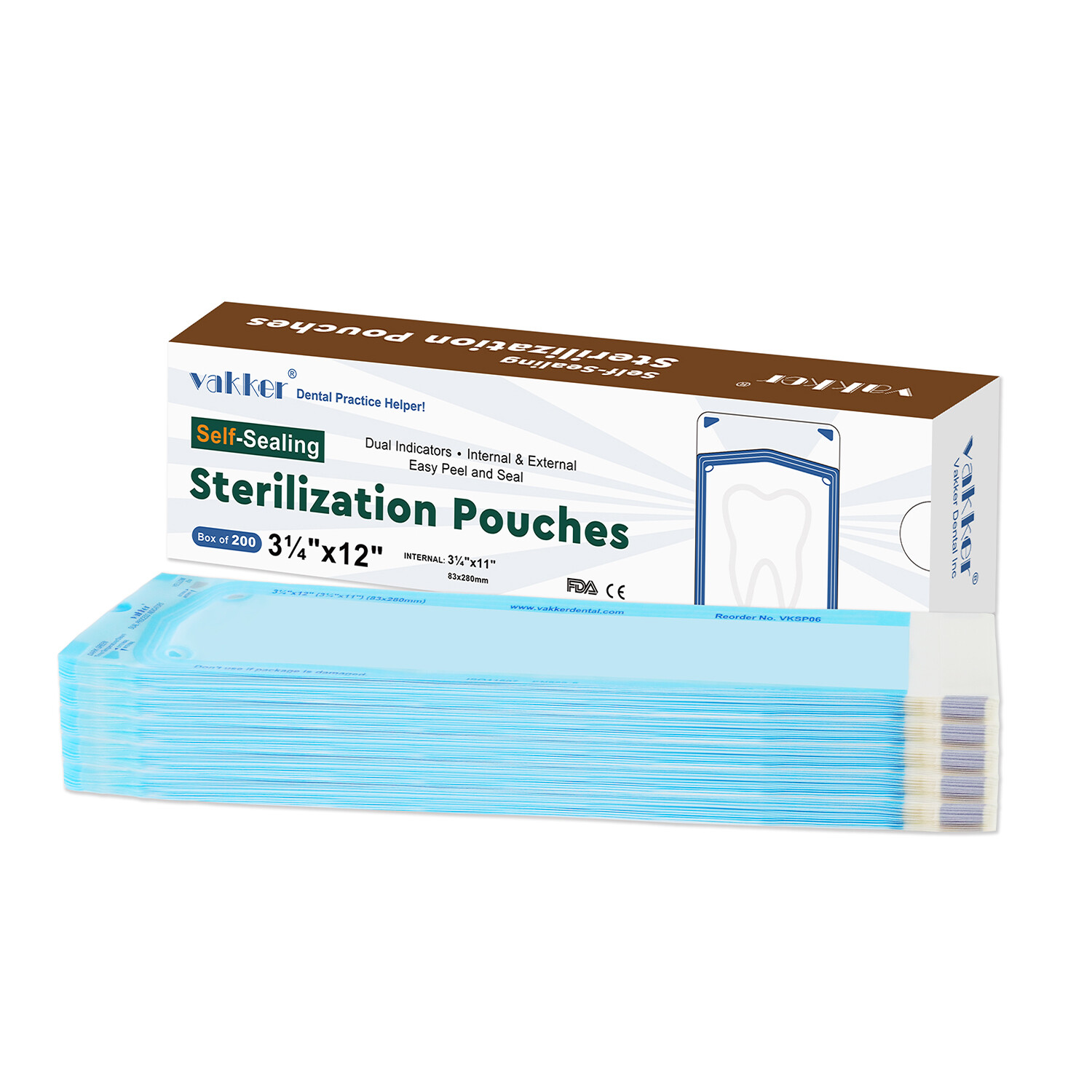 Self Sealing Sterilization Pouches Autoclave Pouch, Disposable Sterilizer Bags