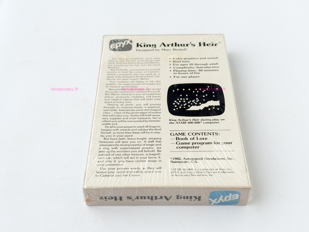 King Arthur's Heir - Epyx - 1981 / Atari 8-bit - Sealed