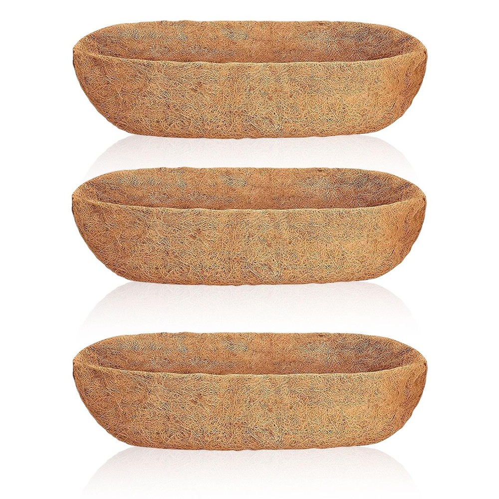 30in Trough Coco Liner Replacement Brown Planter Basket Insert