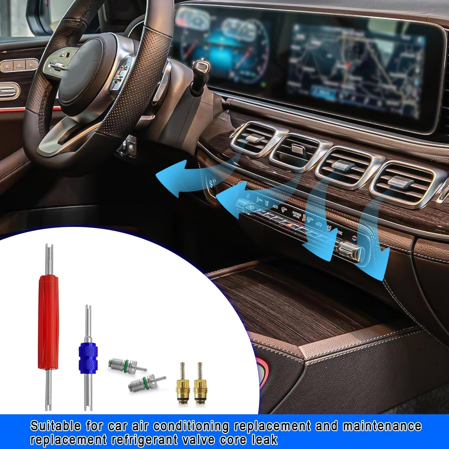 102pcs Car R12 & R134a A/C Air Conditioner Schrader Valve Core Remover Tool Kit