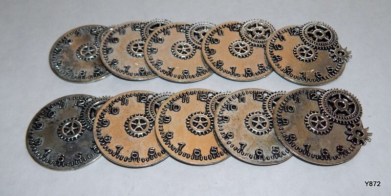 10 QTY Mechanical Clock Pendants
