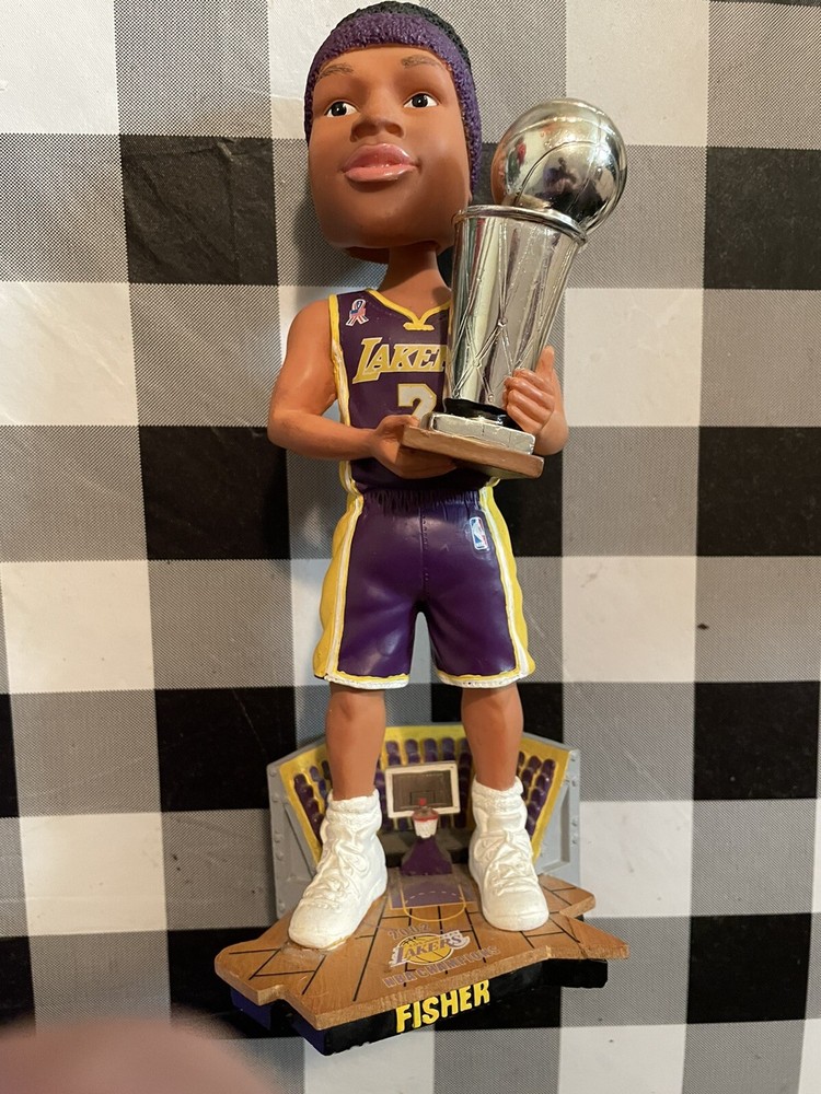 Derek Fisher 2002 Championship bobblehead purple jersey