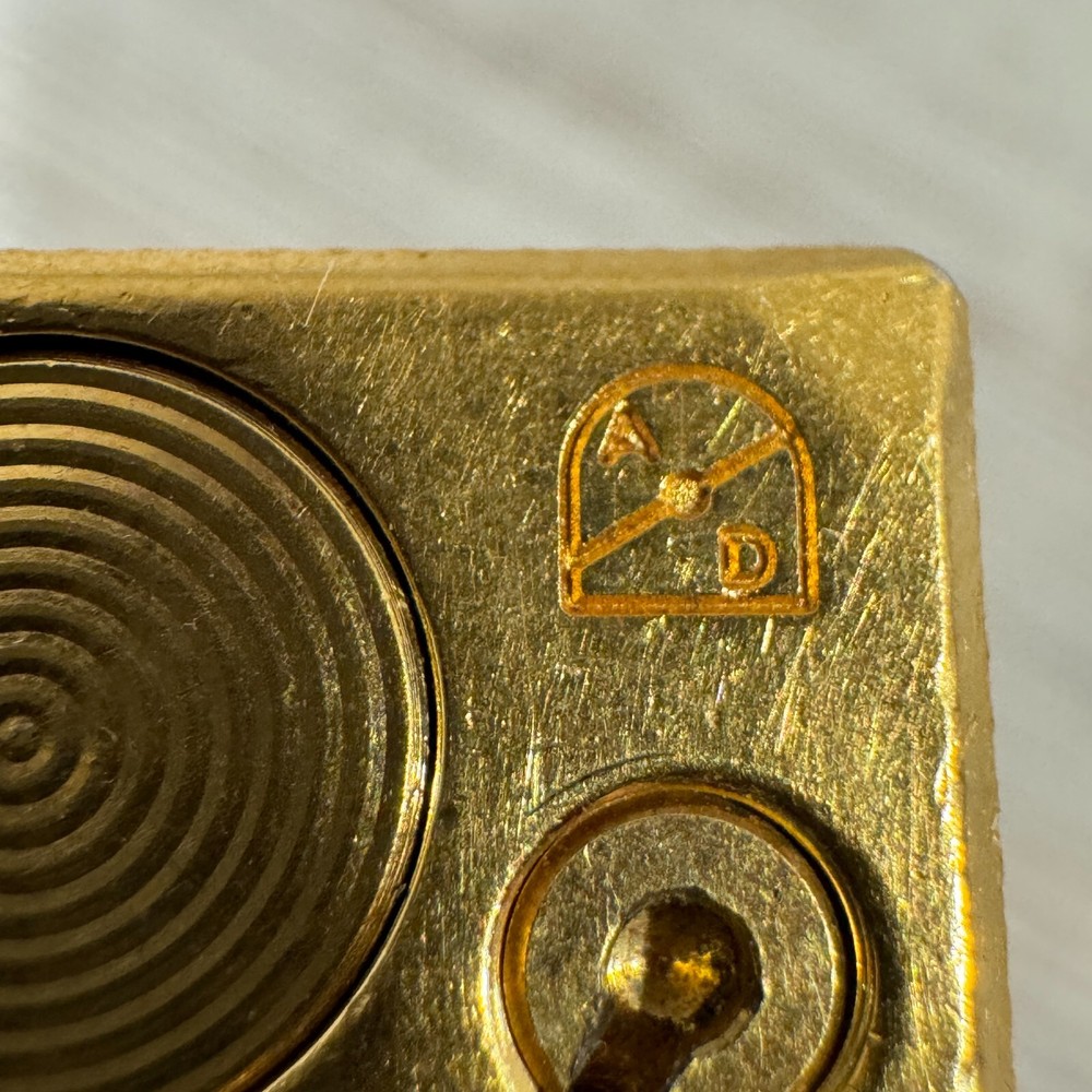 Dunhill Gold Plated Lighter W/ Case