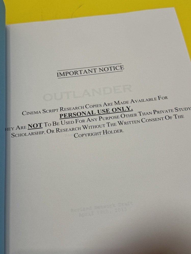 OUTLANDER PILOT EPISODE Script