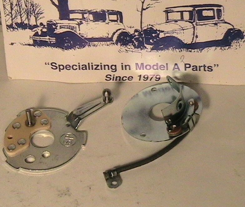 1928-1931 Model A Ford Distributor Upper and Lower Plate Set. Original Type.