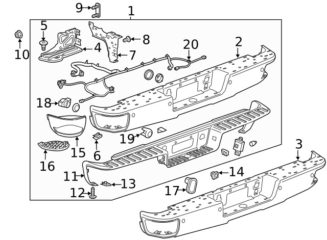 Genuine GM Park Sensor Bracket 84167343