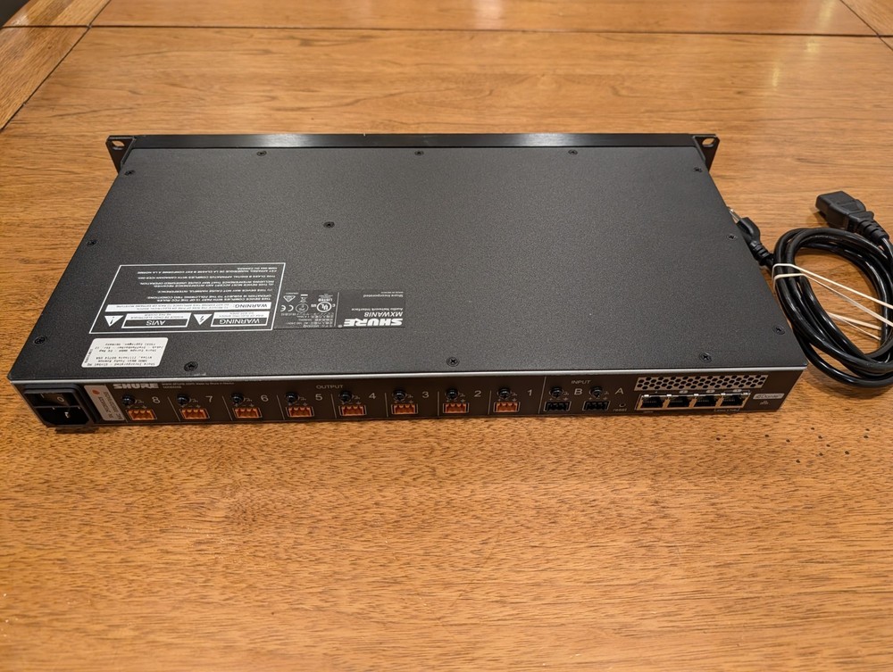 SHURE MXWANI8 8-Channel Audio Network Interface