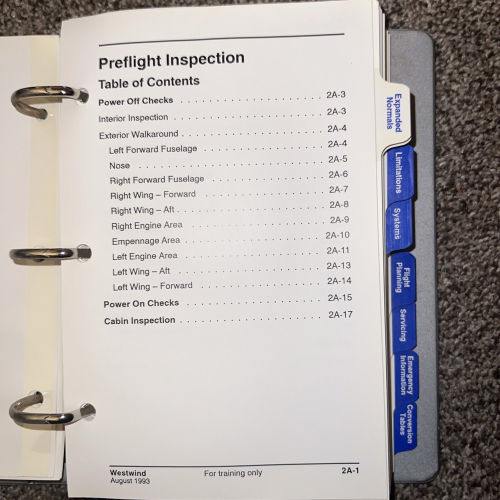 SimuFlite Westwind Cockpit Reference Handbook