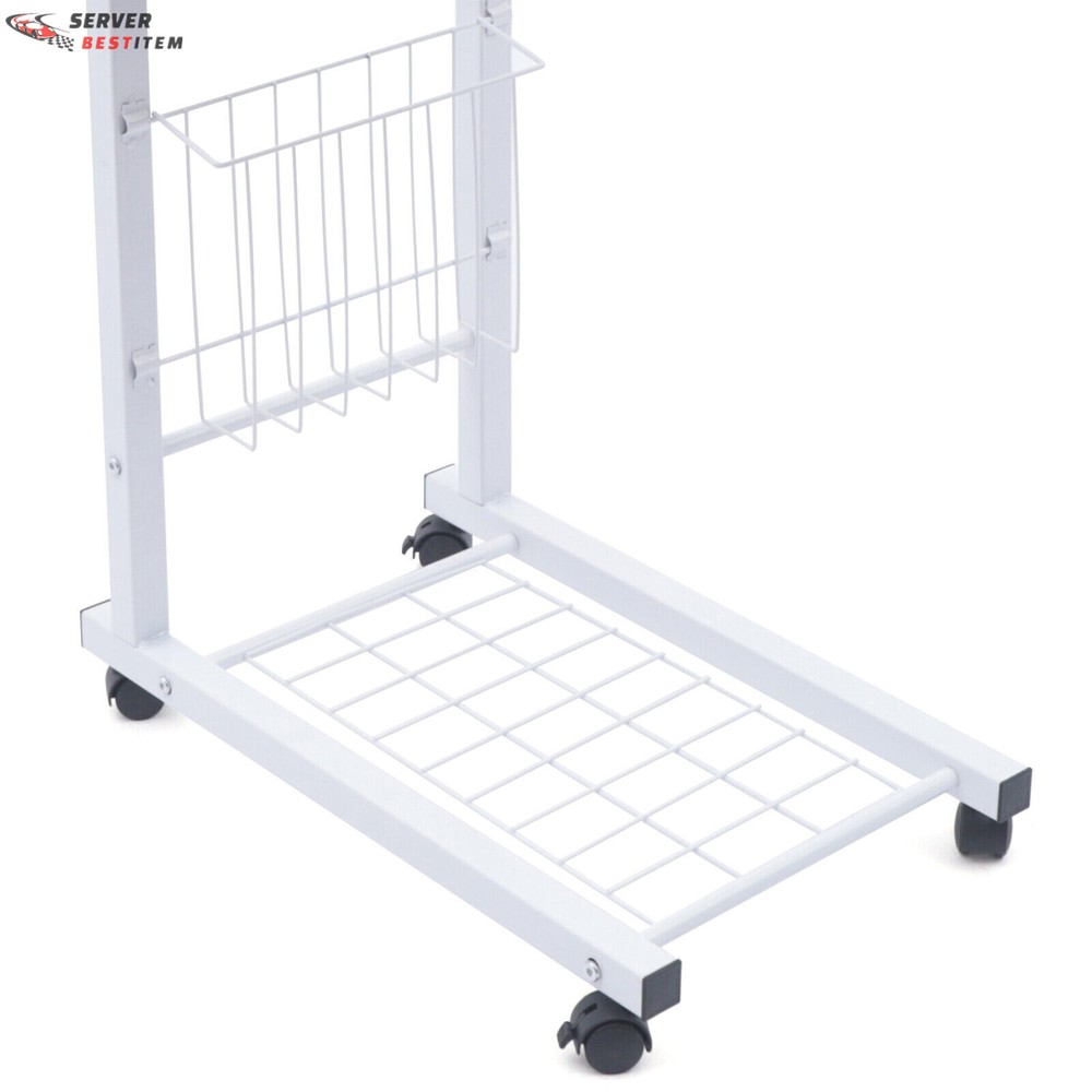 Bed Side Table Wheels Hospital Overbed Rolling Tray Sofa Side Desk Adjustable