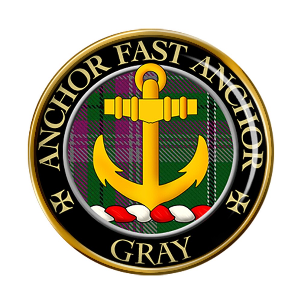 Gray Scottish Clan Pin Badge