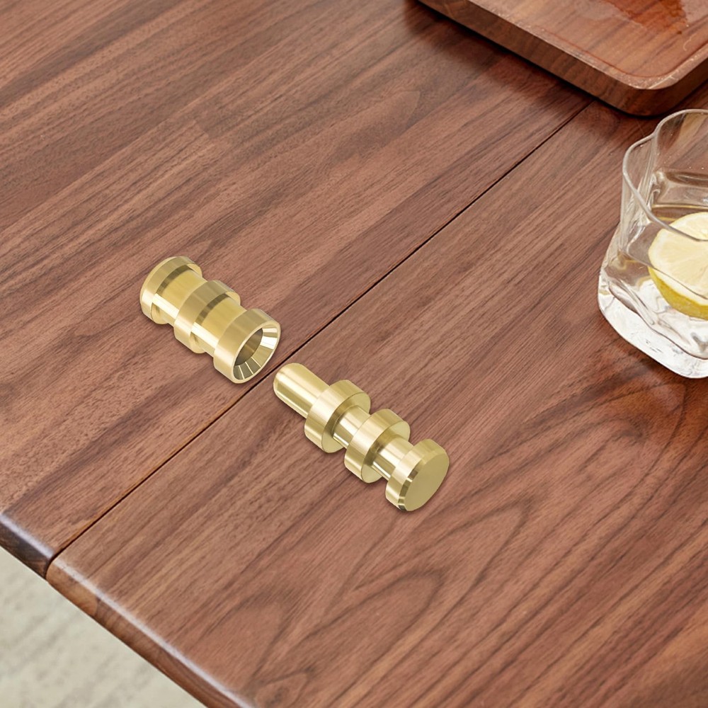 Brass Table Leaf Dowel Pin, 15pcs Table Bolt Sleeve Connectors Table Top Leaf...