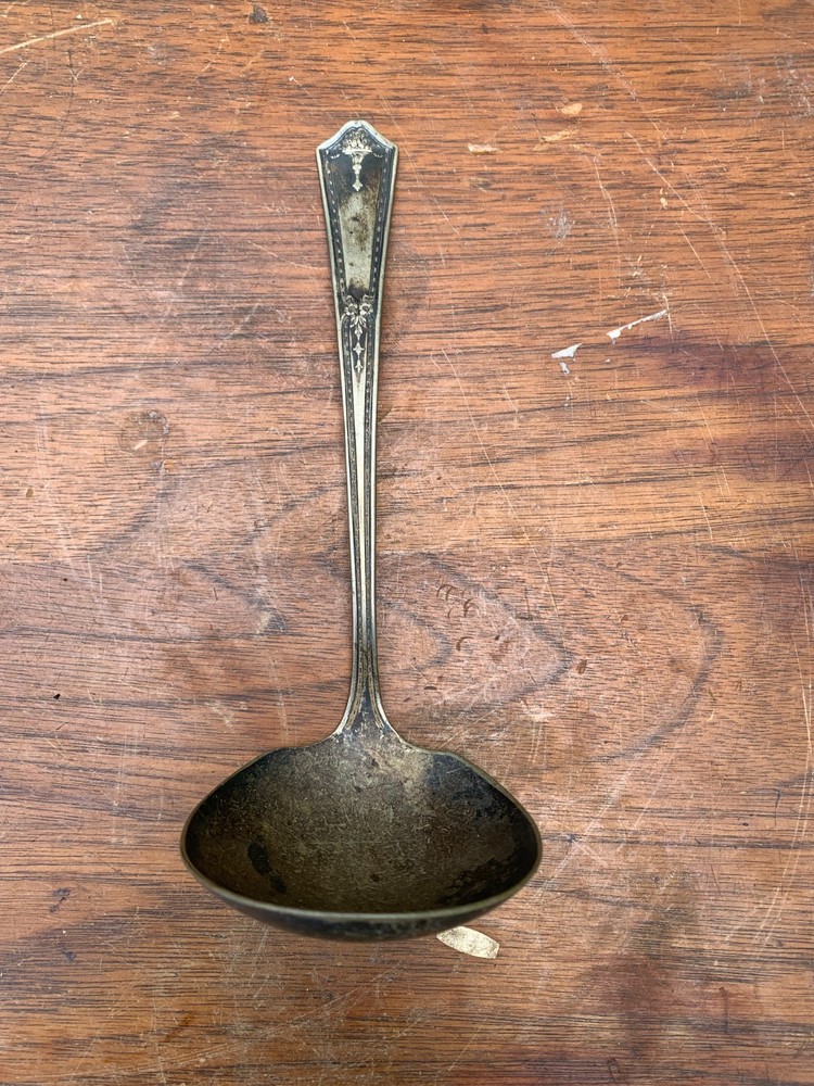 Bouquet Plated Serving Ladle ~6.5" Scoop Spoon Vendome pattern