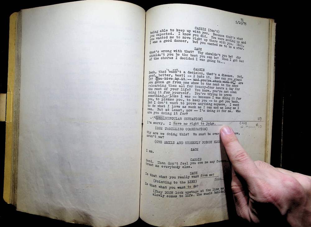 MUSEUM PIECE: Original A Chorus Line Stage Manager Script (Annotated)