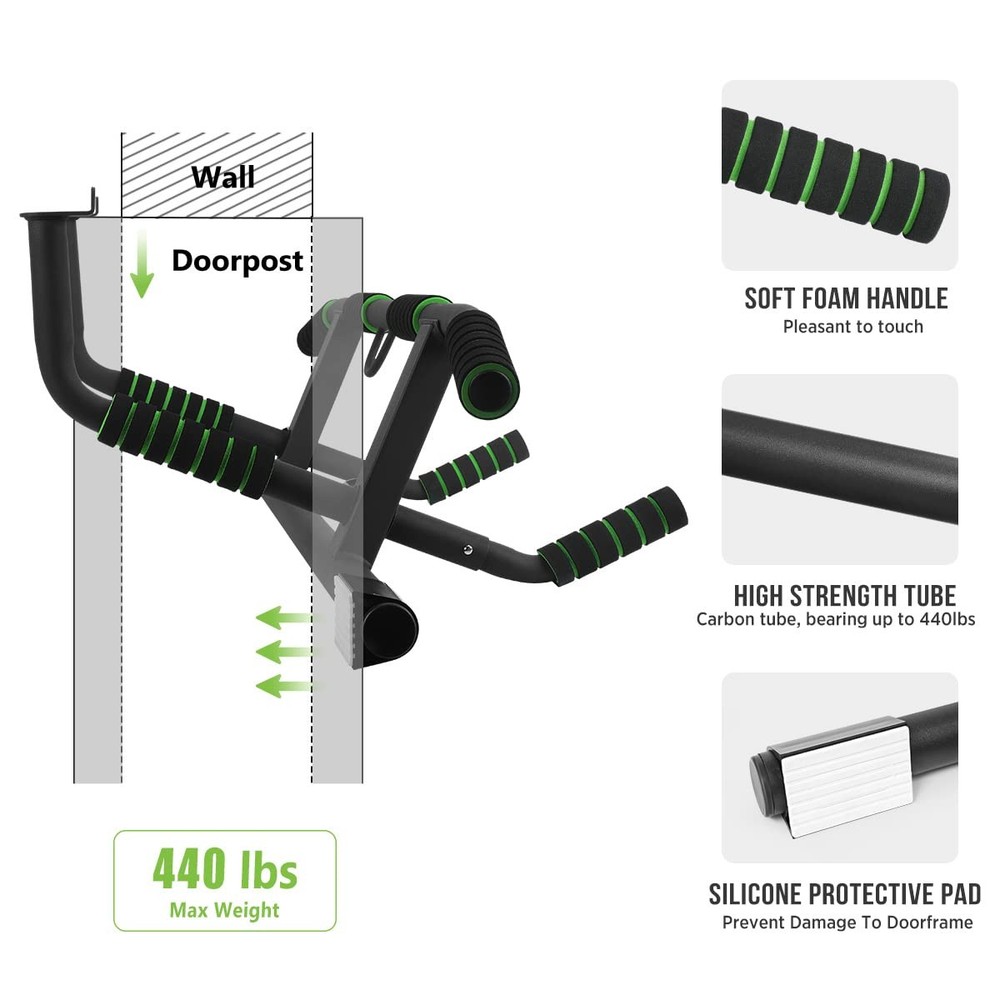 2026 Upgrade Multi-Grip Pull Up Bar with Smart Larger Hooks Technology - USA ...