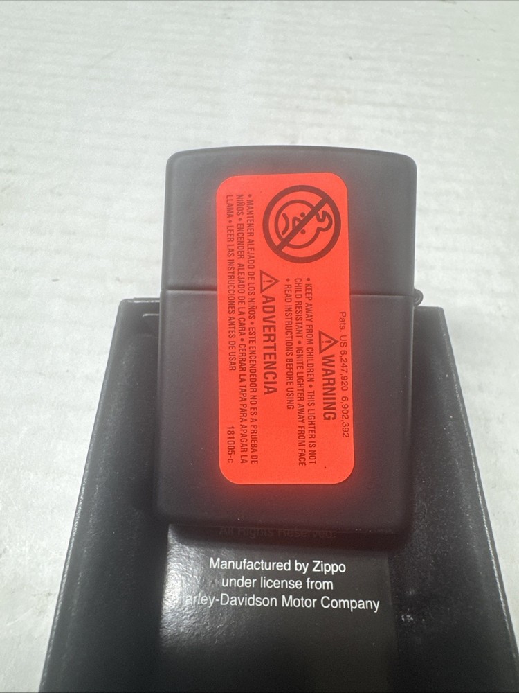 ZIPPO 2009 HARLEY DAVIDSON EAGLE BLACK MATTE LIGHTER SEALED