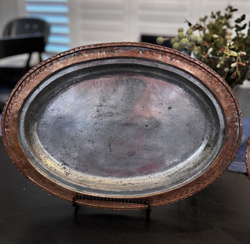 Antique Hammered Copper Serving Platter’s