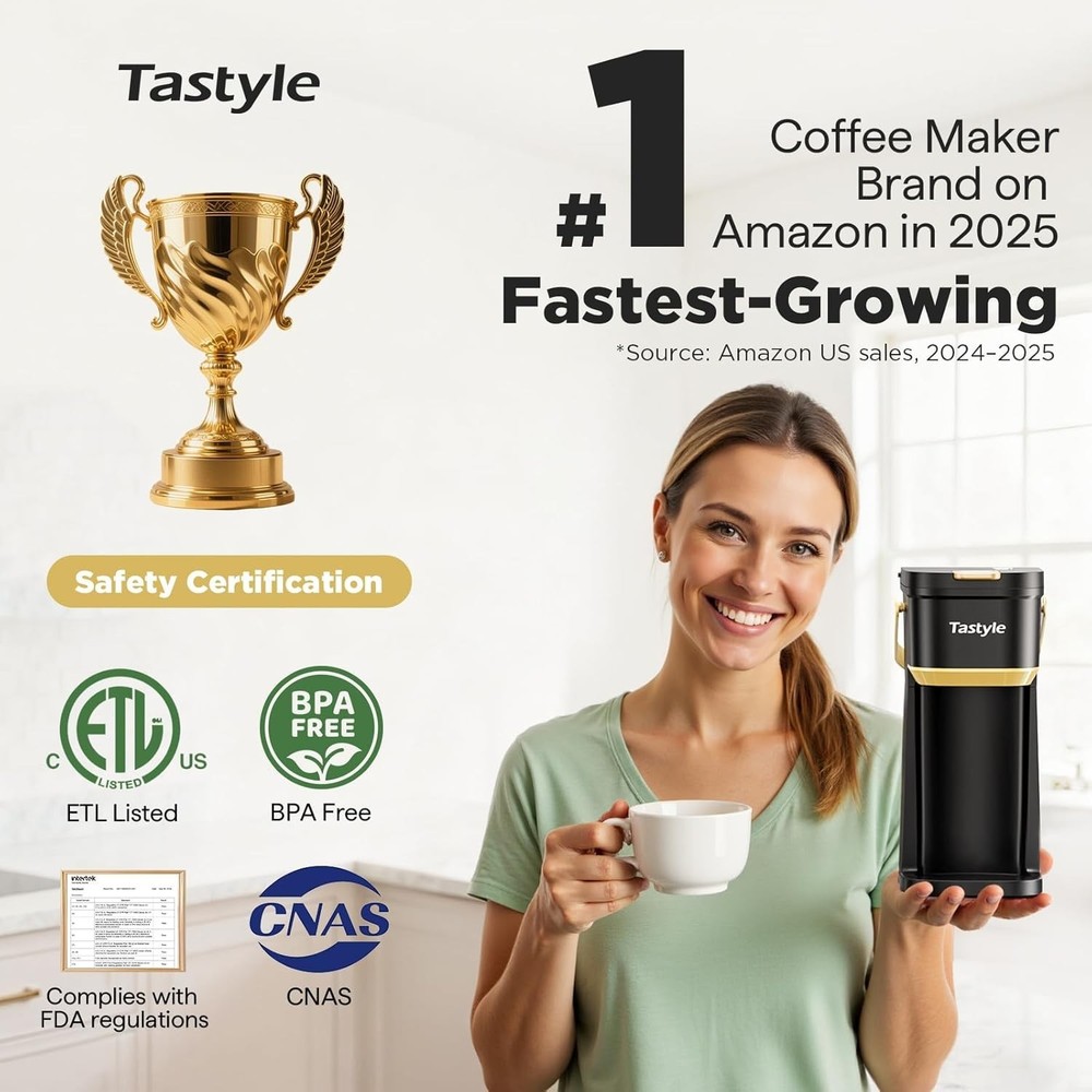 Single Serve One Cup Coffee Maker, for K Cups and Grounds, Mini Coffee Maker ...