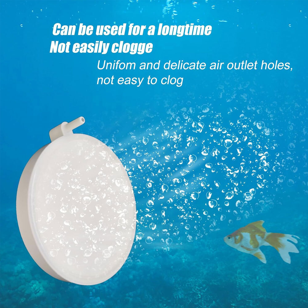 Large Aquarium Air Stones Fish Tank Round Air Disk Bubble Diffuser Release Tray