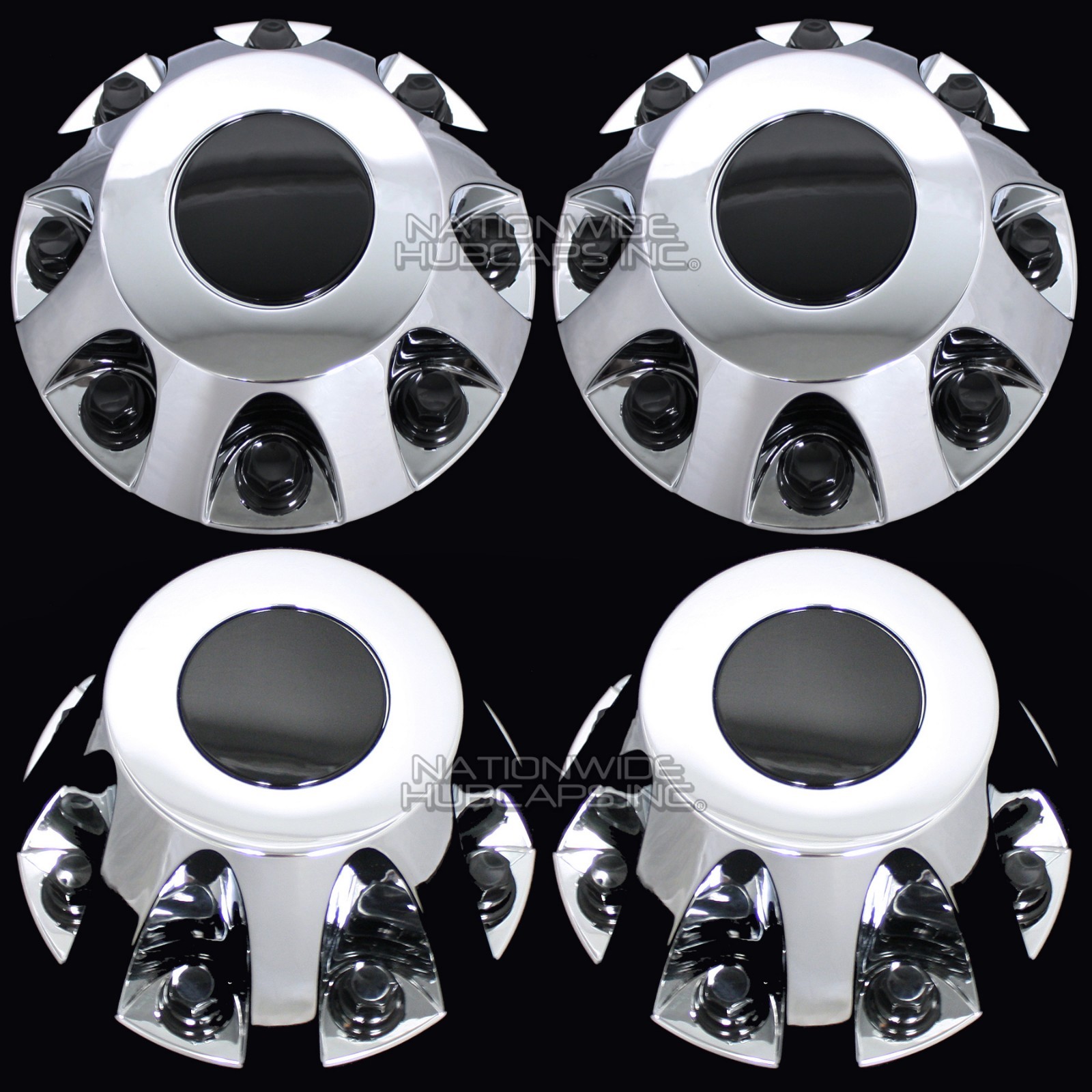 4 Chrome 2011-2024 Silverado 3500 17" Dually Wheel Simulators Dual Rim Liners