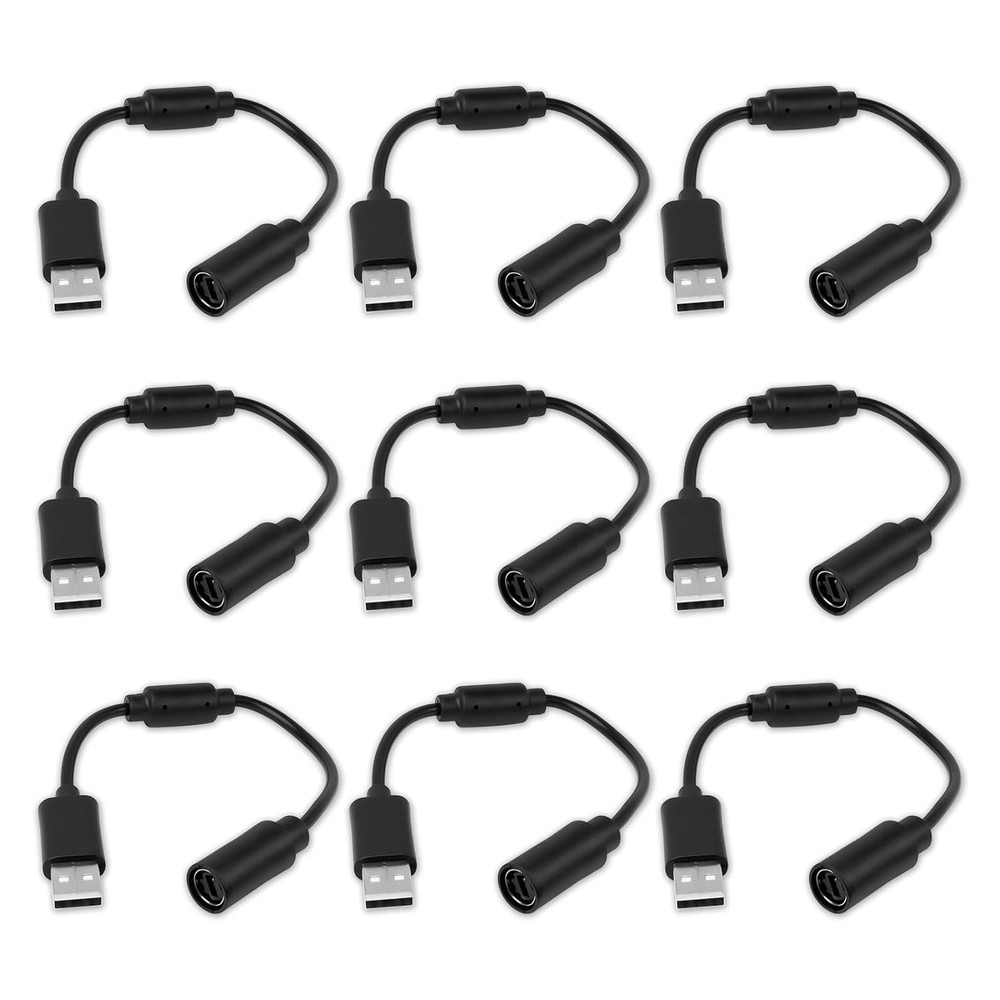 Reliable USB Breakaway Cable Set for Xbox 360 & Gaming Controllers - 9-Pack