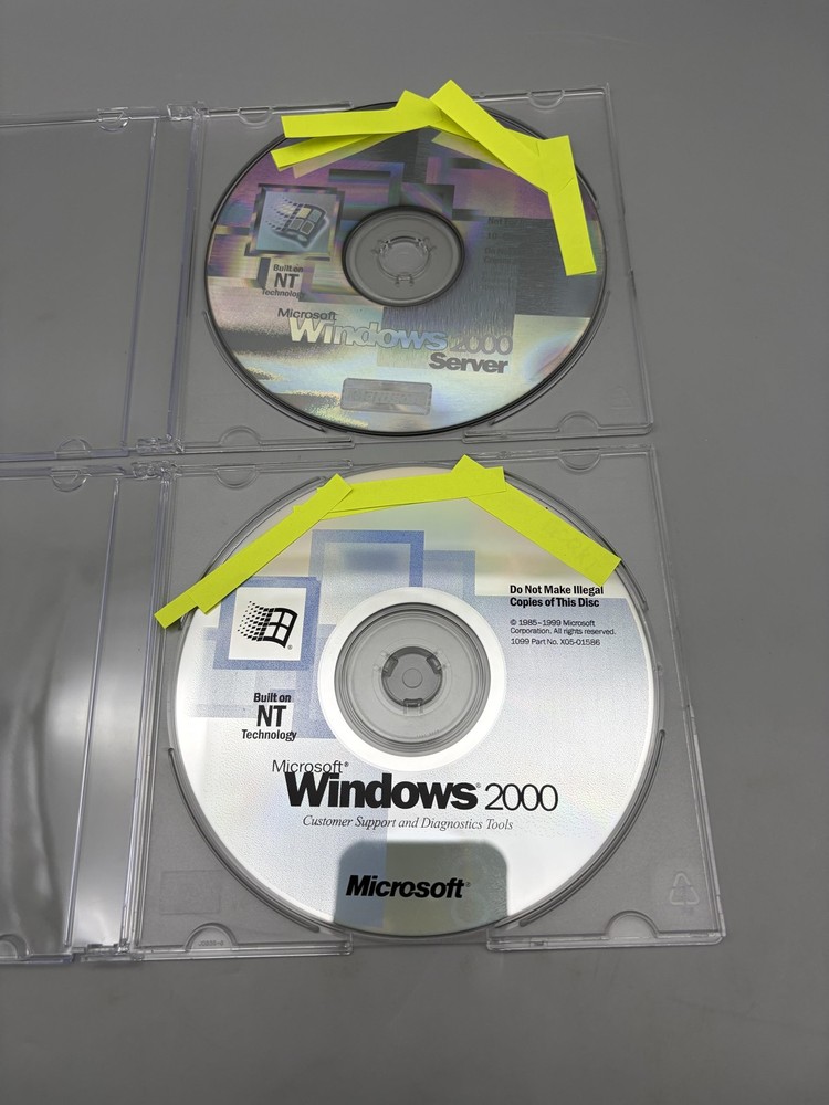 VTG Microsoft Windows 2000 Server 10 CAL & Windows 2000 Support Tools CDs READ