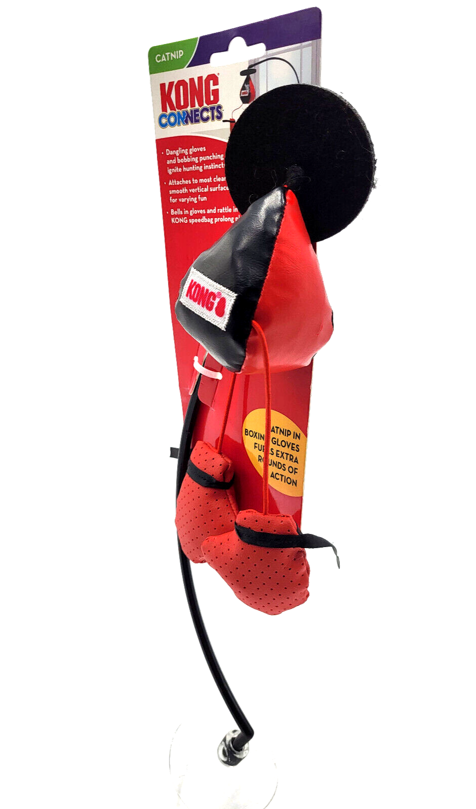 KONG Connects Boxing Punching Bag 12" Interactive Bat A Bout Catnip Cat Toy