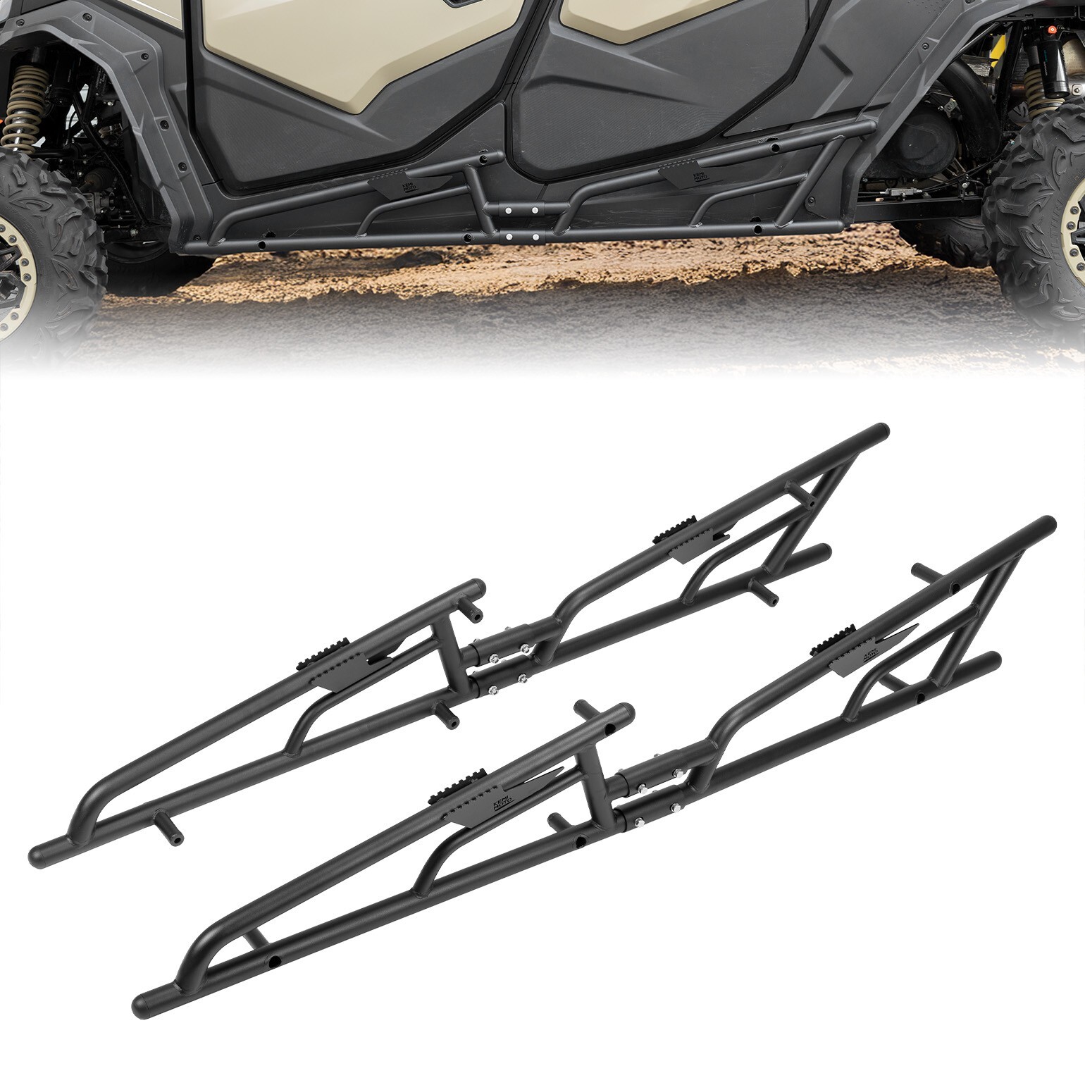KEMIMOTO Nerf Bars Rock Sliders Black for 2024-2026 CFMOTO ZFORCE 950 SPORT 4