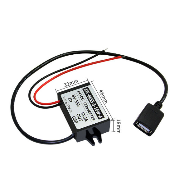 USB DC/DC Converter Regulator 12V24V Stepdown 5V 2A Car Power Supply Module