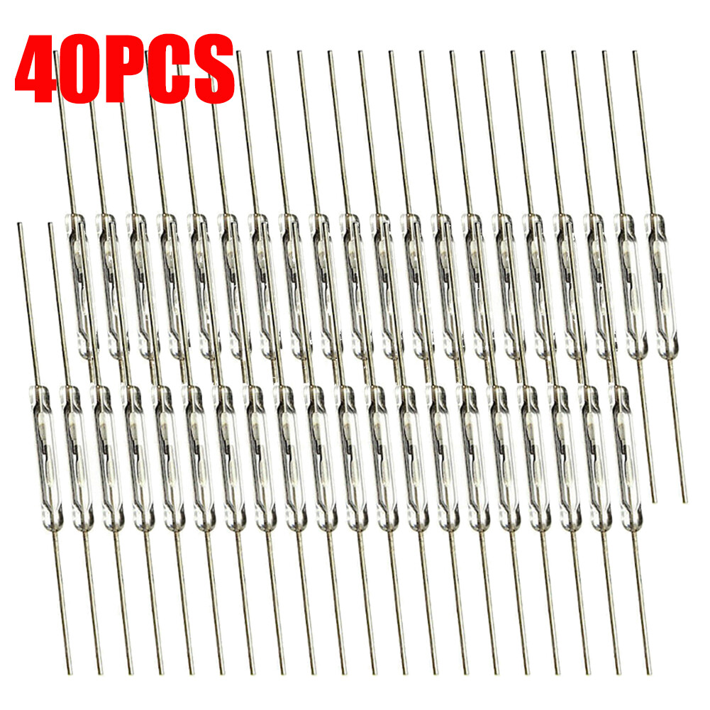 40 X Magnetic Glass Reed Switch 2 x 14 mm Normally Open N/O 2-Pin Low Voltage US