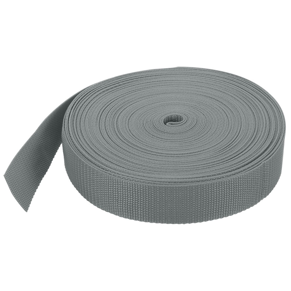 Lightweight Polypropylene Webbing Strap 3.8cm 25 Yard Grey