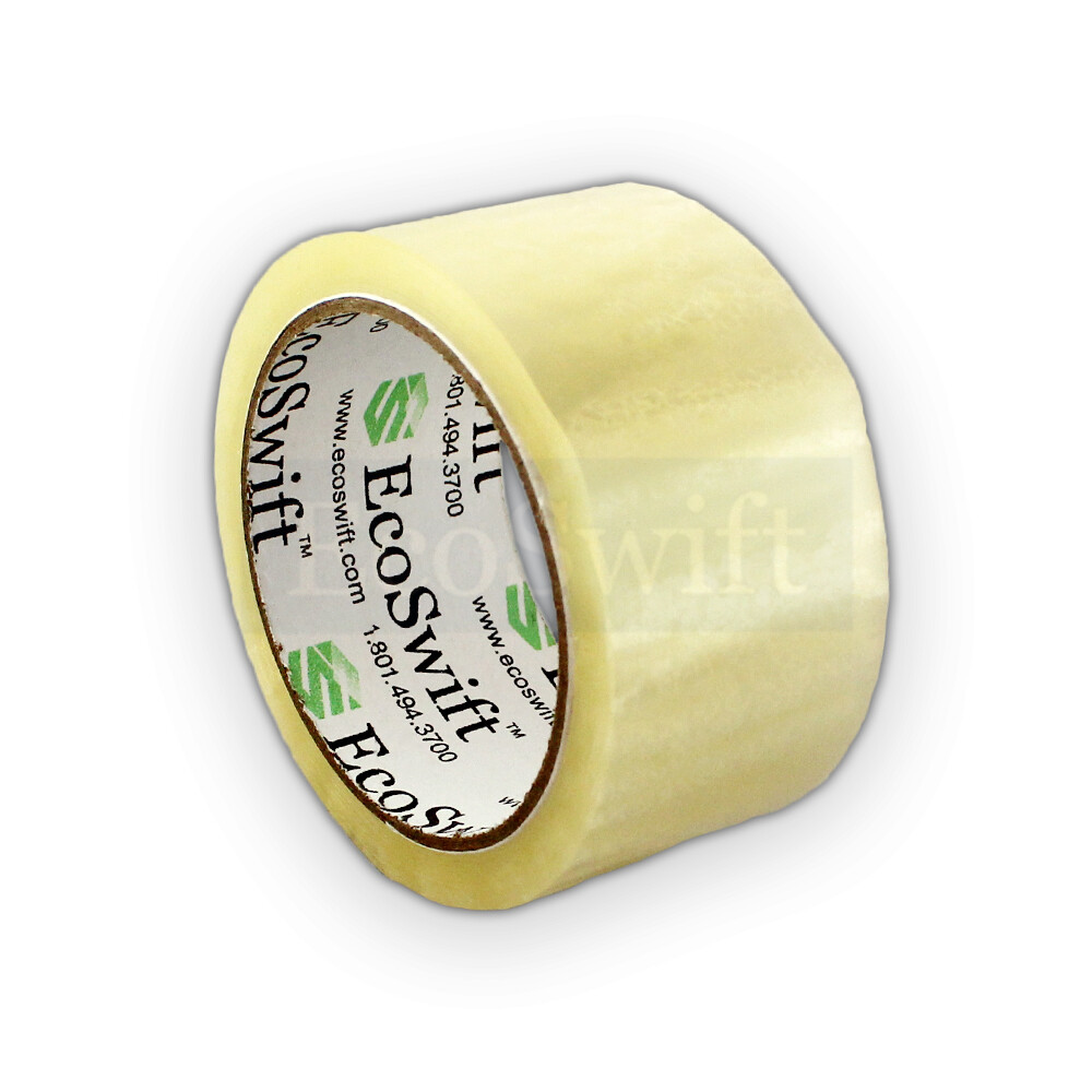 2 ROLLS EcoSwift Carton Box Sealing Packaging Packing Tape 1.6mil 2" x 165 feet