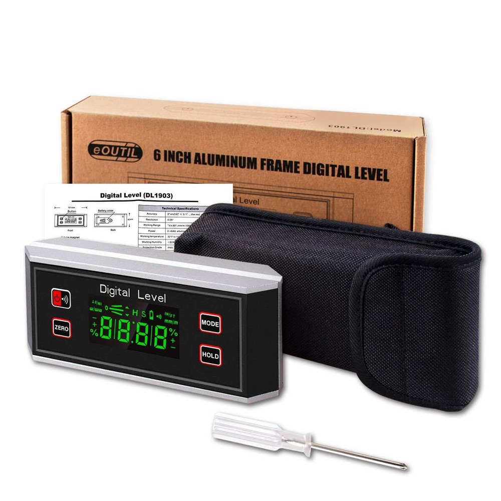 Digital Level Angle Finder Waterproof Ip65 Protractor Angle Gauge Inclinometer W