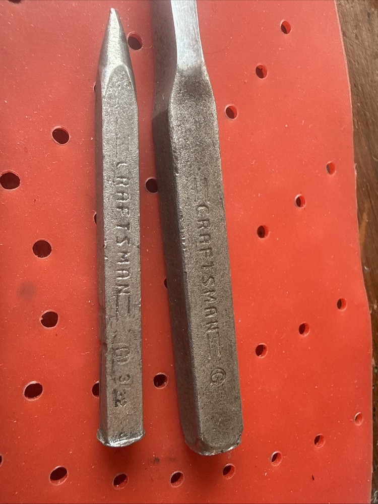 Vintage Craftsman Chisel & Punch Set, Circle G
