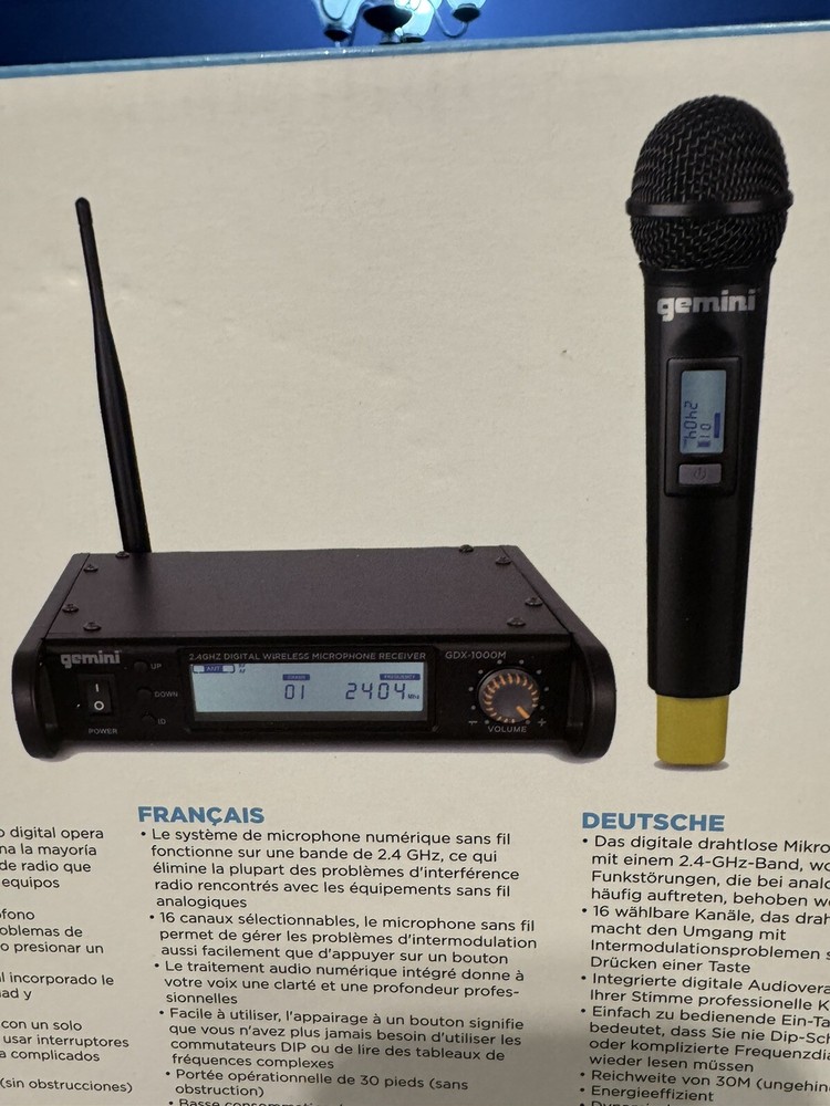 Gemini GDX-1000M Digital Wireless Microphone system