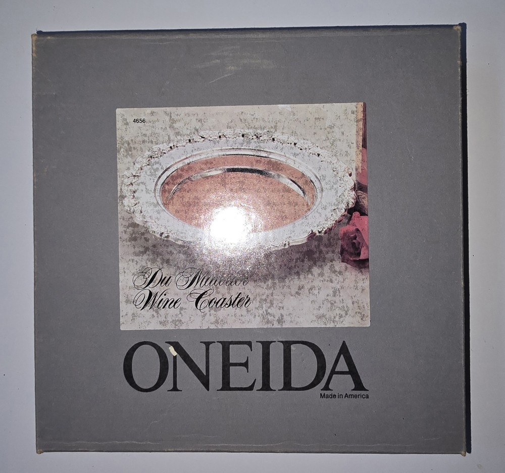 Oneida Royal Provincial Silverplate Cork Lined Wine Champagne Bottle Coaster USA