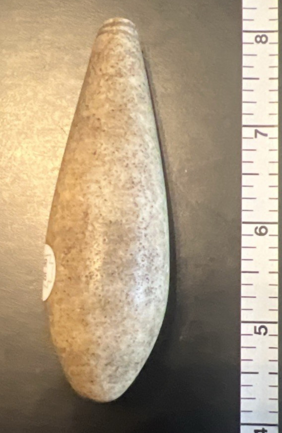 Gilcrease Double Grooved 3 5/8" Plummet from Arkansas Breckinridge CoA Arrowhead