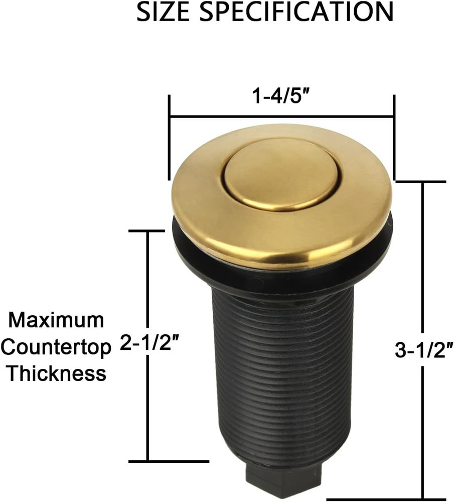 Garbage Disposal Air Switch with Air Hose, Sink Top Push Button Replacement for