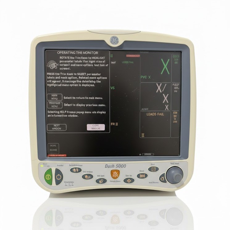 GE Dash 5000 Patient Monitor Masimo BP, SP02, Temp, C02, NBP, EGC